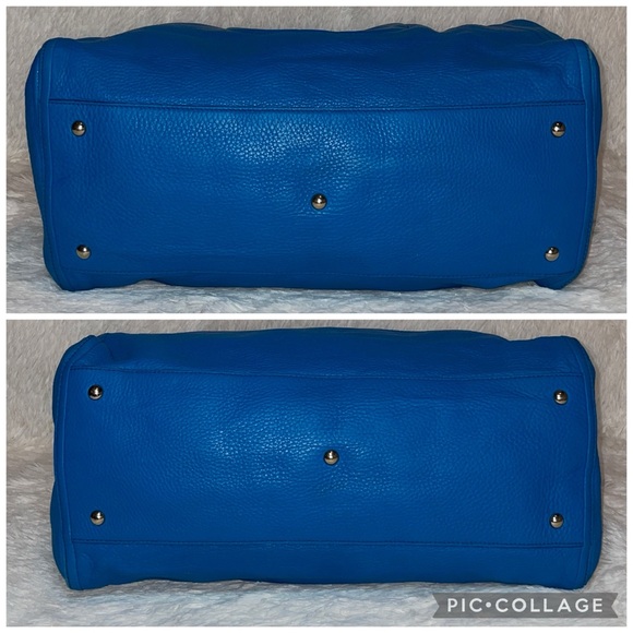 Gucci Soho Interlocking G Leather Tassle Large Shoulder Tote Bag in Vibrant Blue - Picture 14 of 17